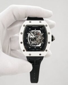 Мъжки Richard Mille Skeleton White Ceramic / Black #172
