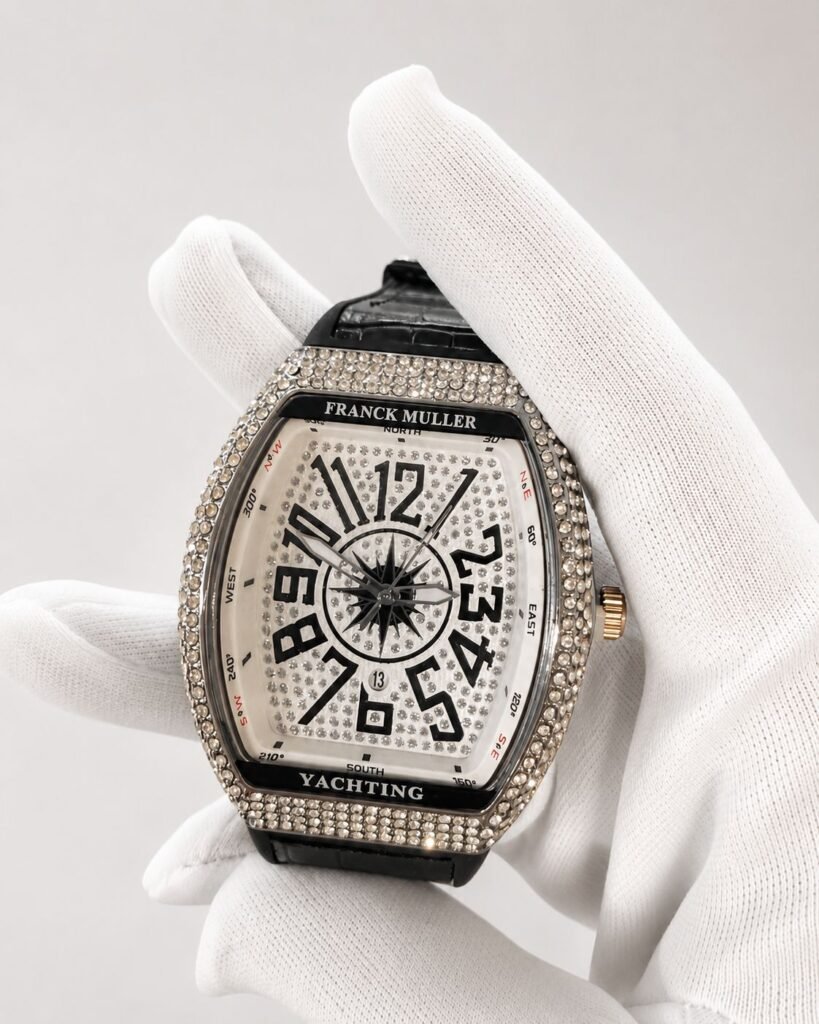 Мъжки Franck Muller Vanguard Yachting Steel Black Diamond 44 mm