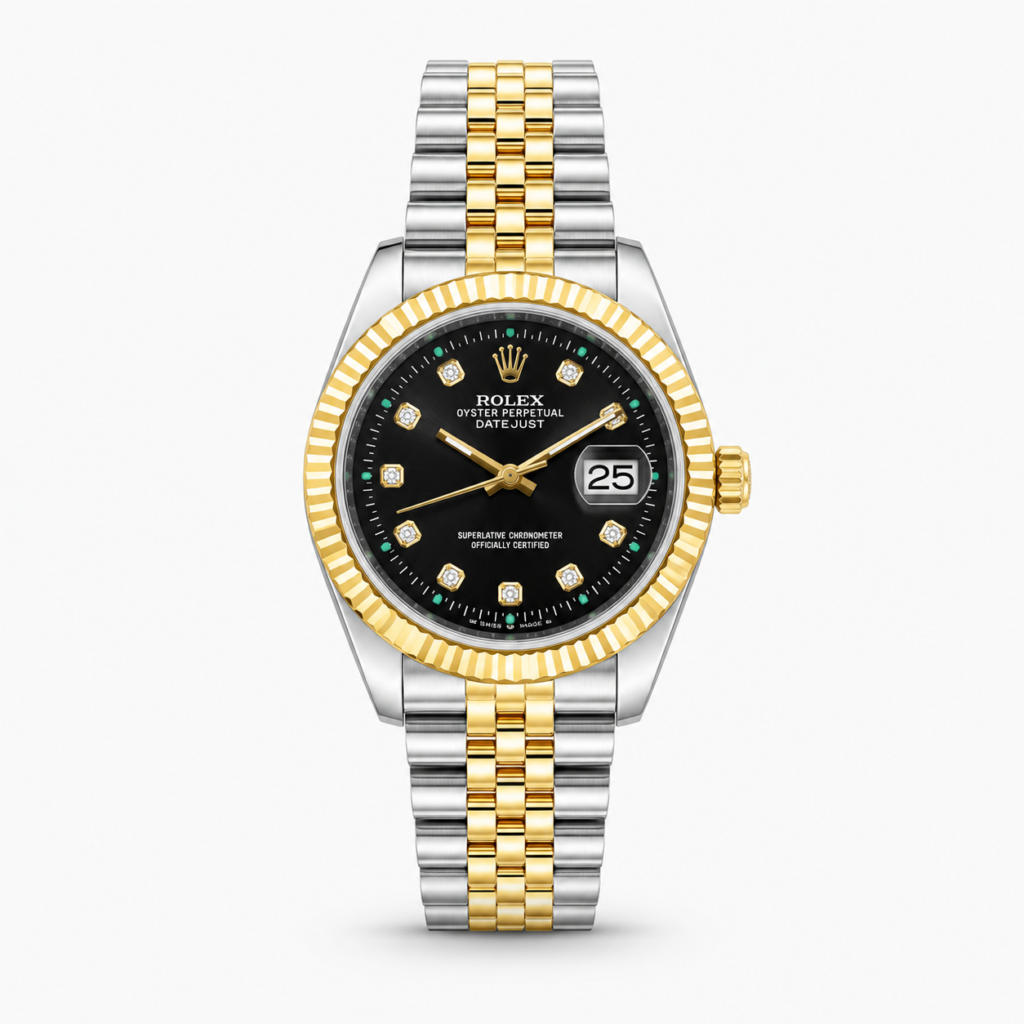 Мъжки Rolex Datejust Two-Tone Black Diamond Dial #224