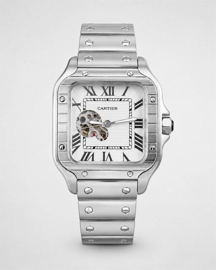 Мъжки Cartier Santos Skeleton Steel / White Dial #274