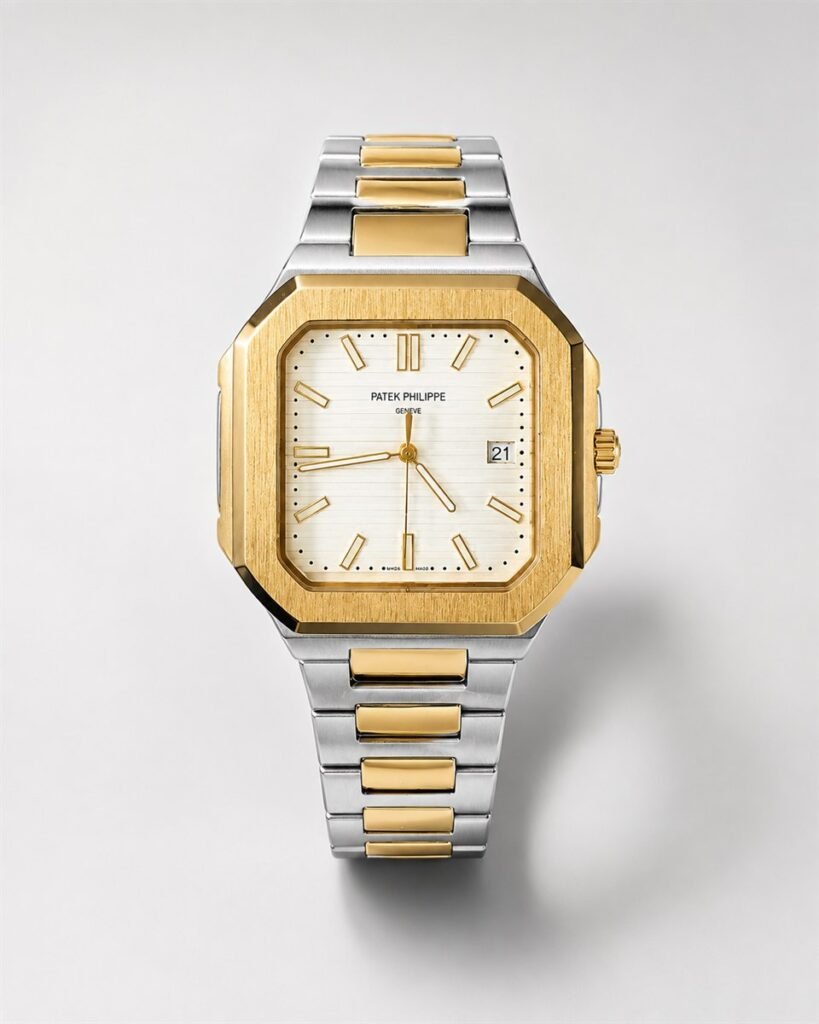 Мъжки Patek Philippe Nautilus Square Two-Tone / White Dial #288