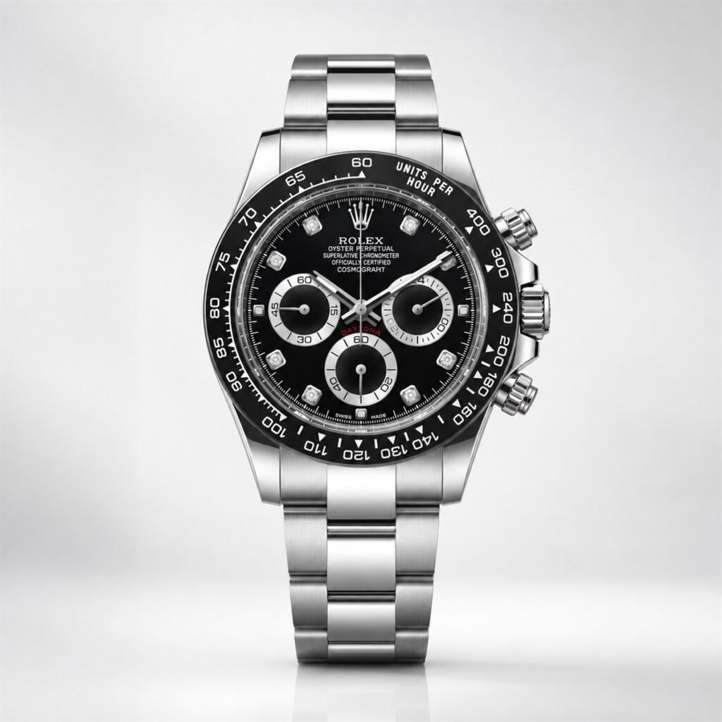 Мъжки Rolex Daytona Black Diamond Dial Steel #296