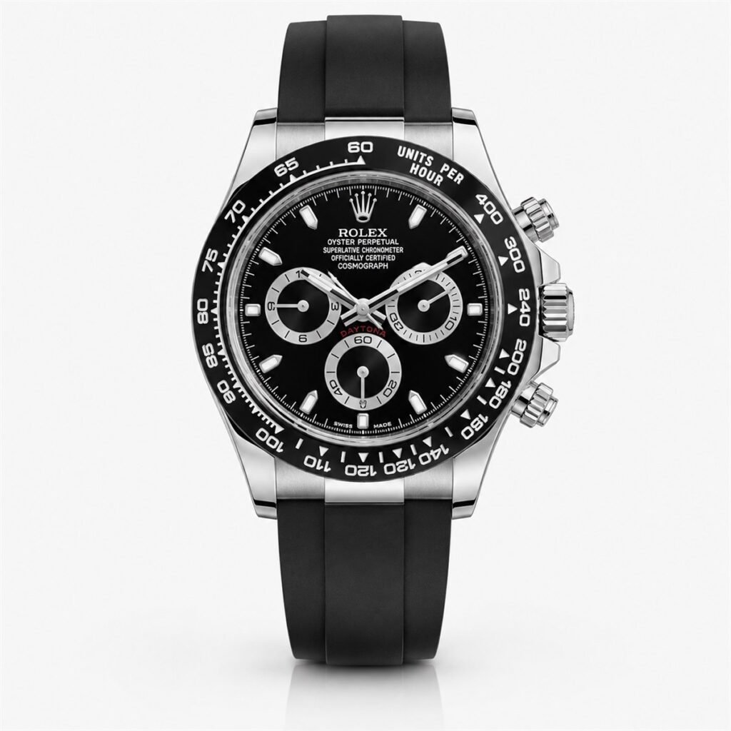 Мъжки Rolex Daytona Black Dial Rubber Strap #303