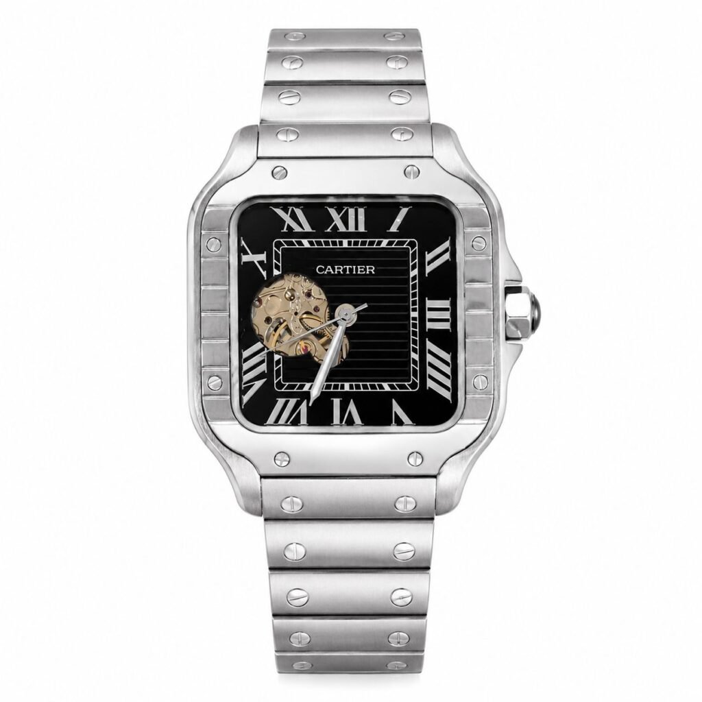 Мъжки Cartier Santos Skeleton Rose Gold / Black Dial #272