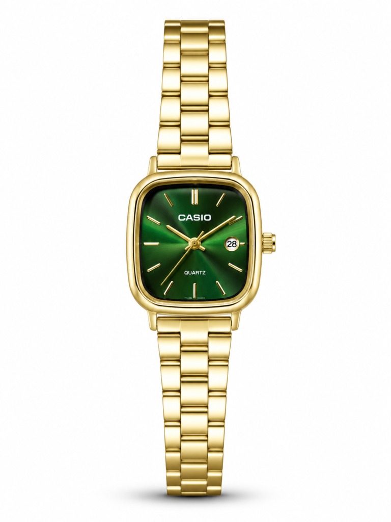 Casio Vintage Square Gold / Green — ДАМСКИ МОДЕЛ